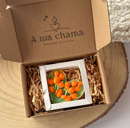 BOX CORAÇÃO DE TULIPAS